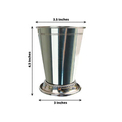 Mint Julep Cup Vase Stainless Steel Silver - Perfect for Flower Arrangements and Event Decor 4.5"