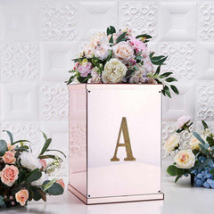 Decorative Rhinestone Alphabet "A" Letter Stickers, Glitter Adhesive Craft Letters Gold DIY Sparkle Embellishments 6"