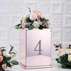 Decorative Rhinestone Number "4" Stickers, Glitter Adhesive Craft Numbers Silver DIY Sparkle Embellishments 6"