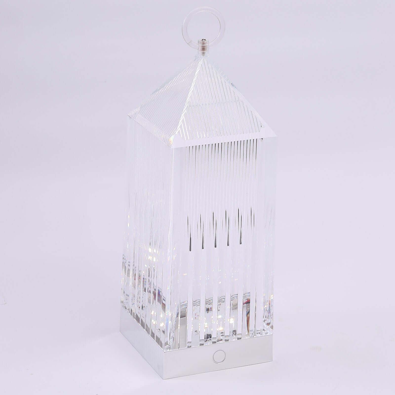 Acrylic LED Lantern Lamp Retro Lighthouse Design Rechargeable - Touch Control Crystal Decorative Night Light 11"