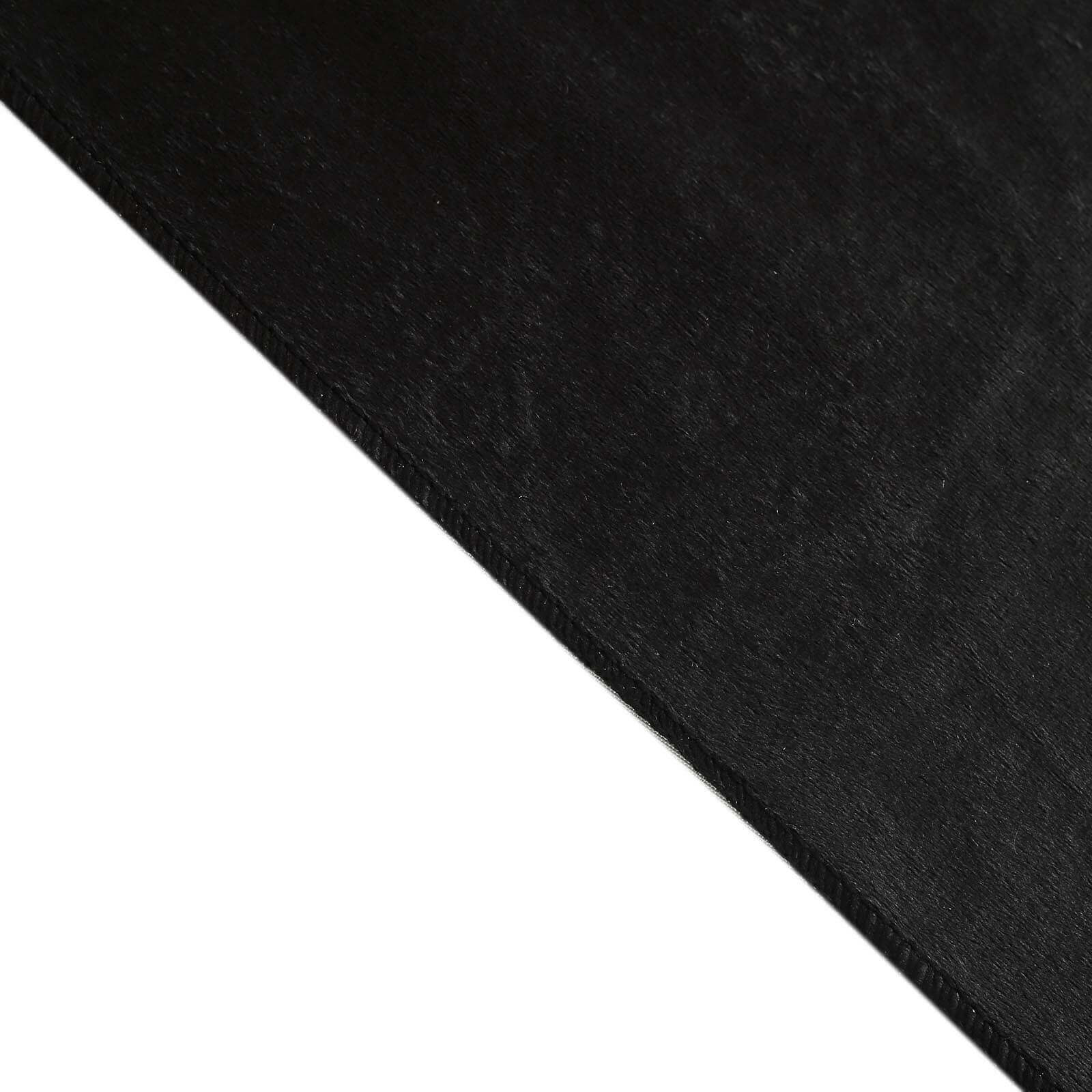 Premium Velvet 12"x108" Table Runner Black - Sheen Finish Reusable Table Decor