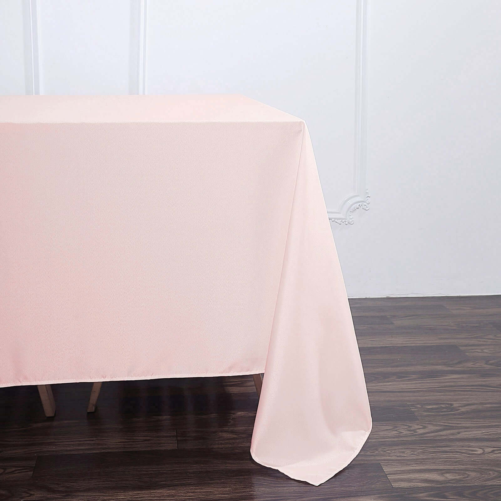 Polyester Square 90"x90" Tablecloth Blush - Wrinkle-Resistant & Durable Table Cover