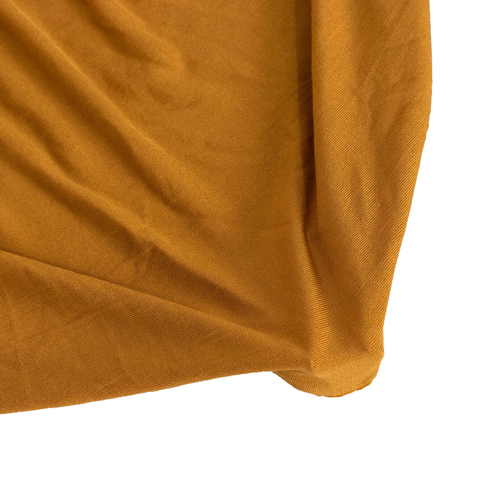 Spandex Chair Cover with Silver Rhinestone Buckled Sash Band Gold - Stylish Stretch Fitted Slipcover for Banquets & Events