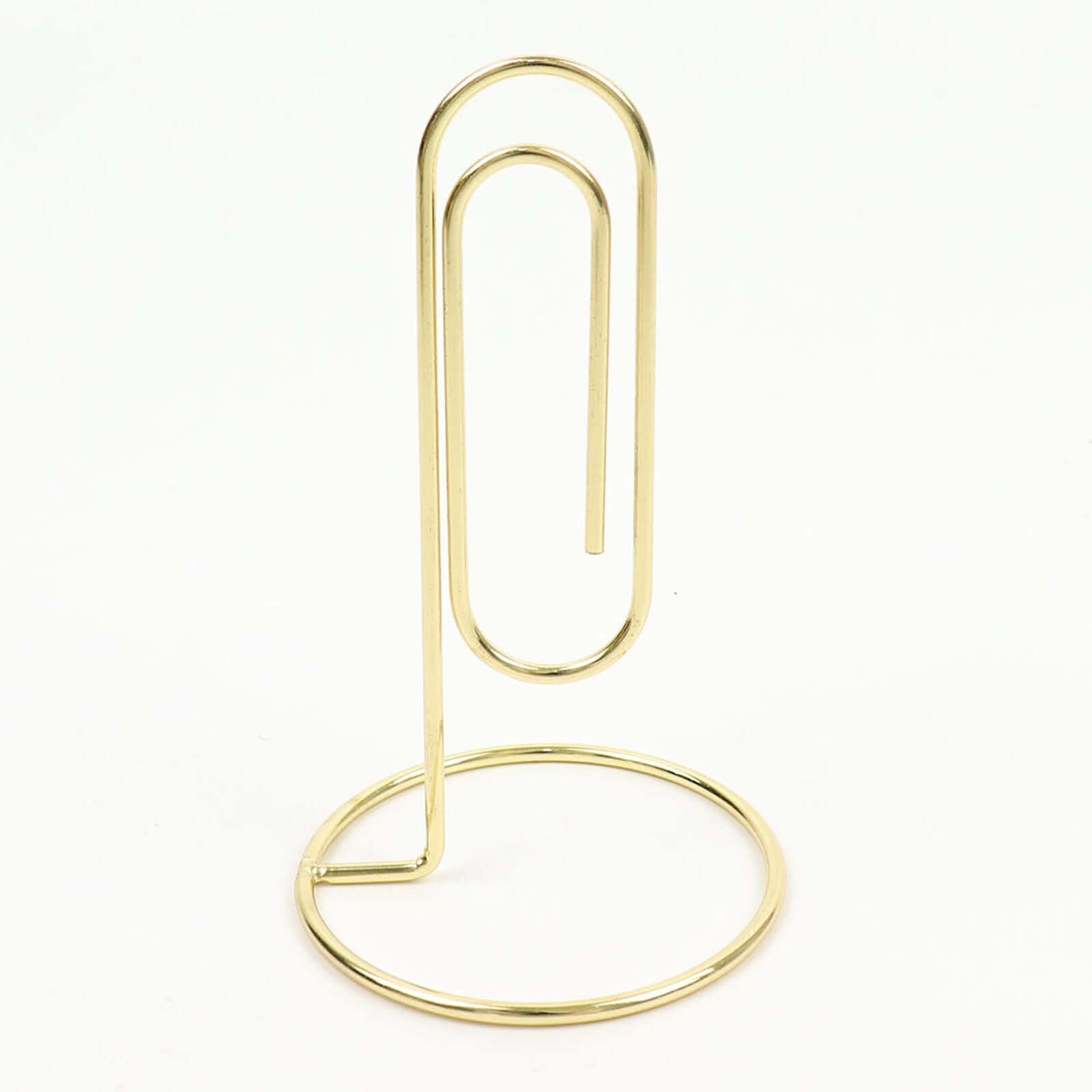 5-Pack Metal Card Holder Stands Paperclip Design Gold - Table Number Stands and Wedding Menu Clips 5"