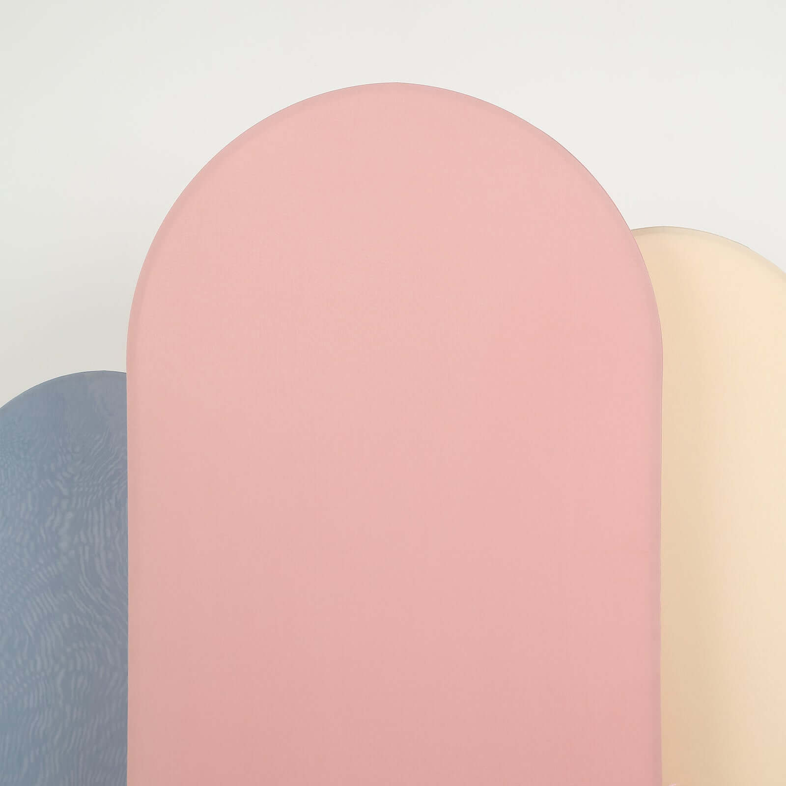 7ft Matte Dusty Rose Spandex Fitted Chiara Backdrop Stand Cover For Round Top Wedding Arch