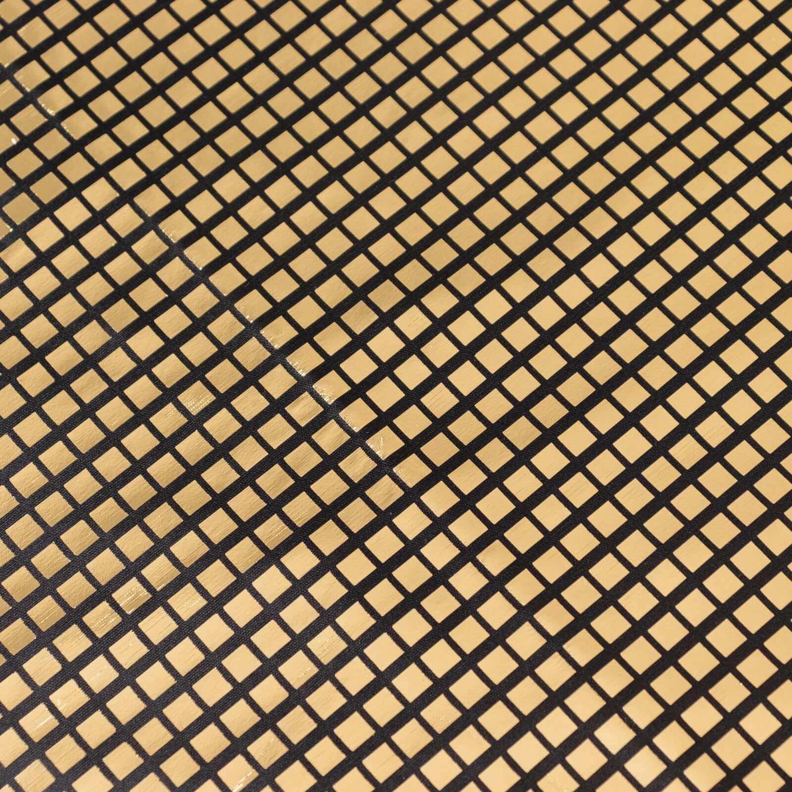 5 Pack Polyester 20"x20" Napkins Black with Reflective Gold Foil for Luxe Events & Retro Themes