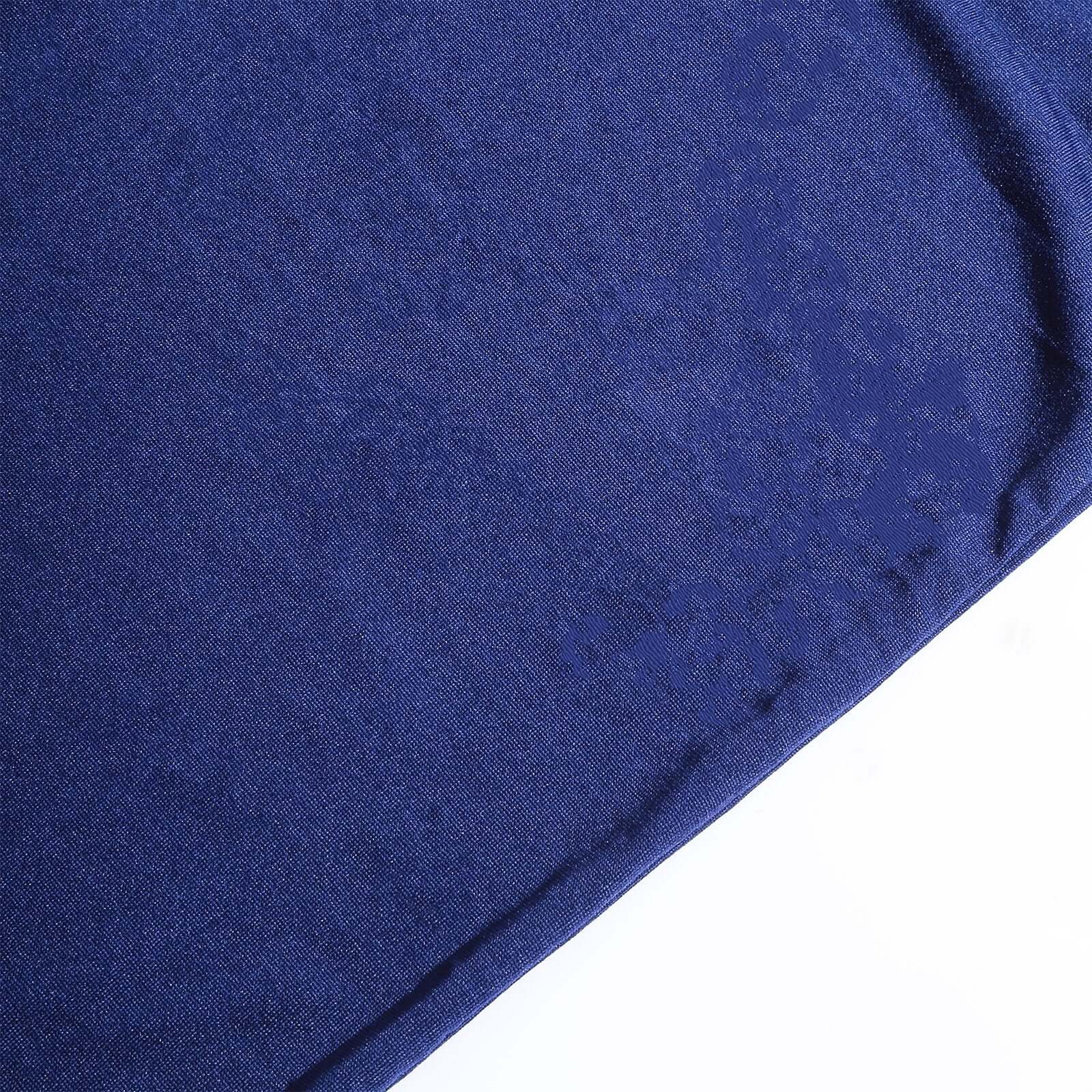 Set of 3 Matte Navy Blue Spandex Fitted Chiara Backdrop Stand Covers For Round Top Wedding Arch - 5ft, 6ft, 7ft