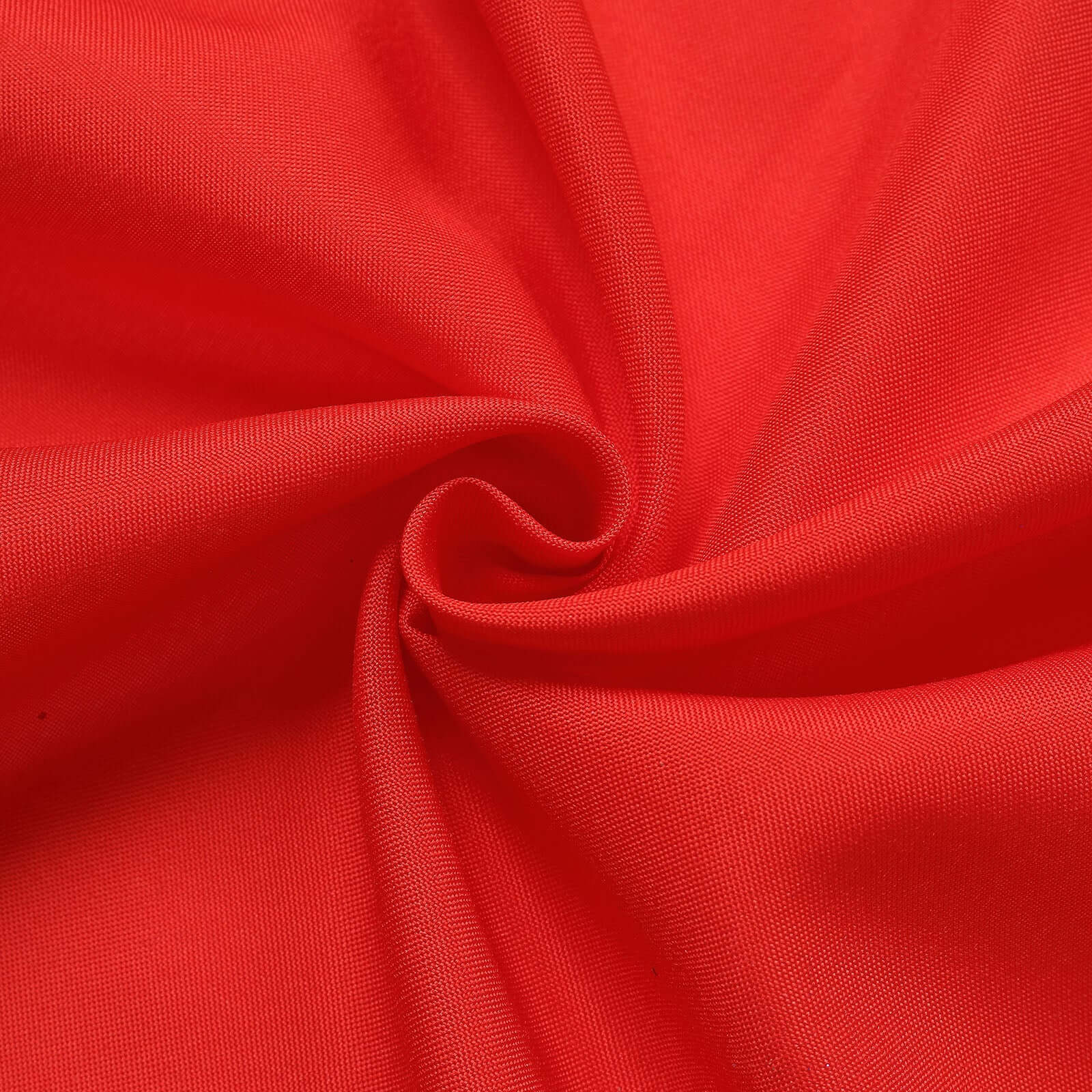 2 Pack Red Polyester Event Curtain Drapes, 10ftx8ft Backdrop Event Panels With Rod Pockets 130 GSM