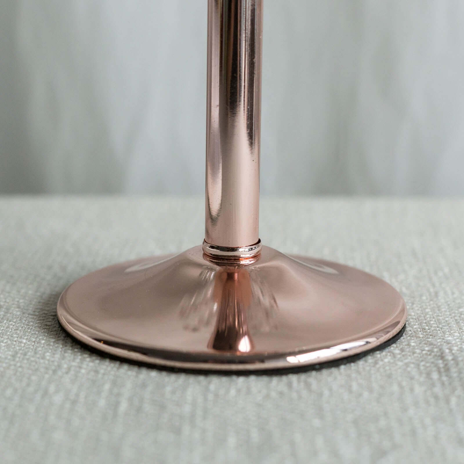 Crystal Beaded Chandelier Metal Candle Holder Rose Gold - Sophisticated Pillar Tealight Stand 12"
