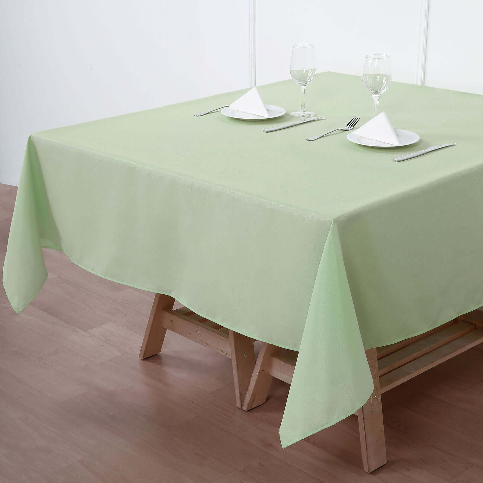 Polyester Square 70"x70" Tablecloth Sage Green - Wrinkle-Resistant & Durable Table Cover