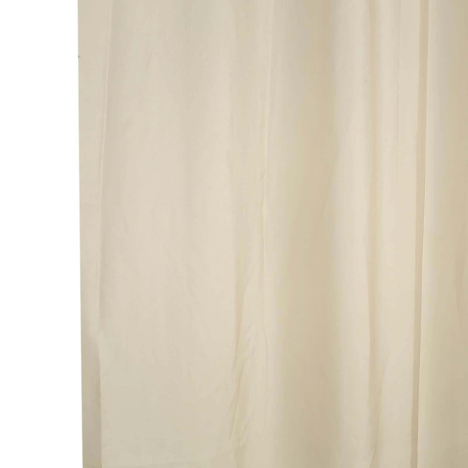 2 Pack Natural Sheer Chiffon Event Curtain Drapes, Durable Flame Resistant Organza Backdrop Event Panels With Rod Pockets - 10ftx10ft