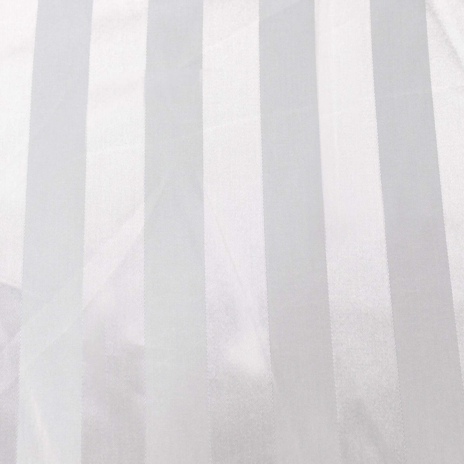 Satin Striped 120" Round Tablecloth Silver - Silky Smooth Seamless Table Cover