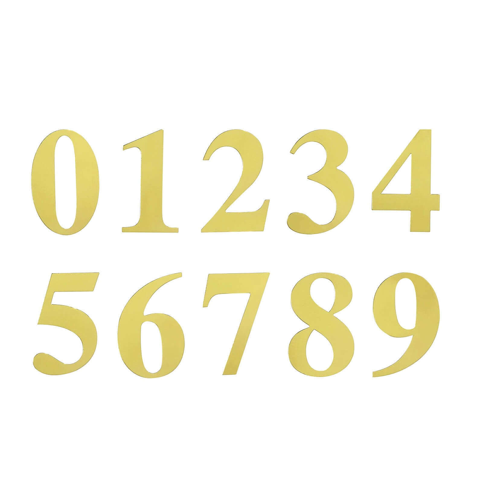 4-Pack Stickers Banner Custom 0-9 Number "3" Design Gold - Milestone Age and Date Stick-On Numbers 5"