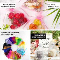 10 Pack 3"x4" Fuchsia Organza Drawstring Wedding Party Favor Gift Bags - Clearance SALE