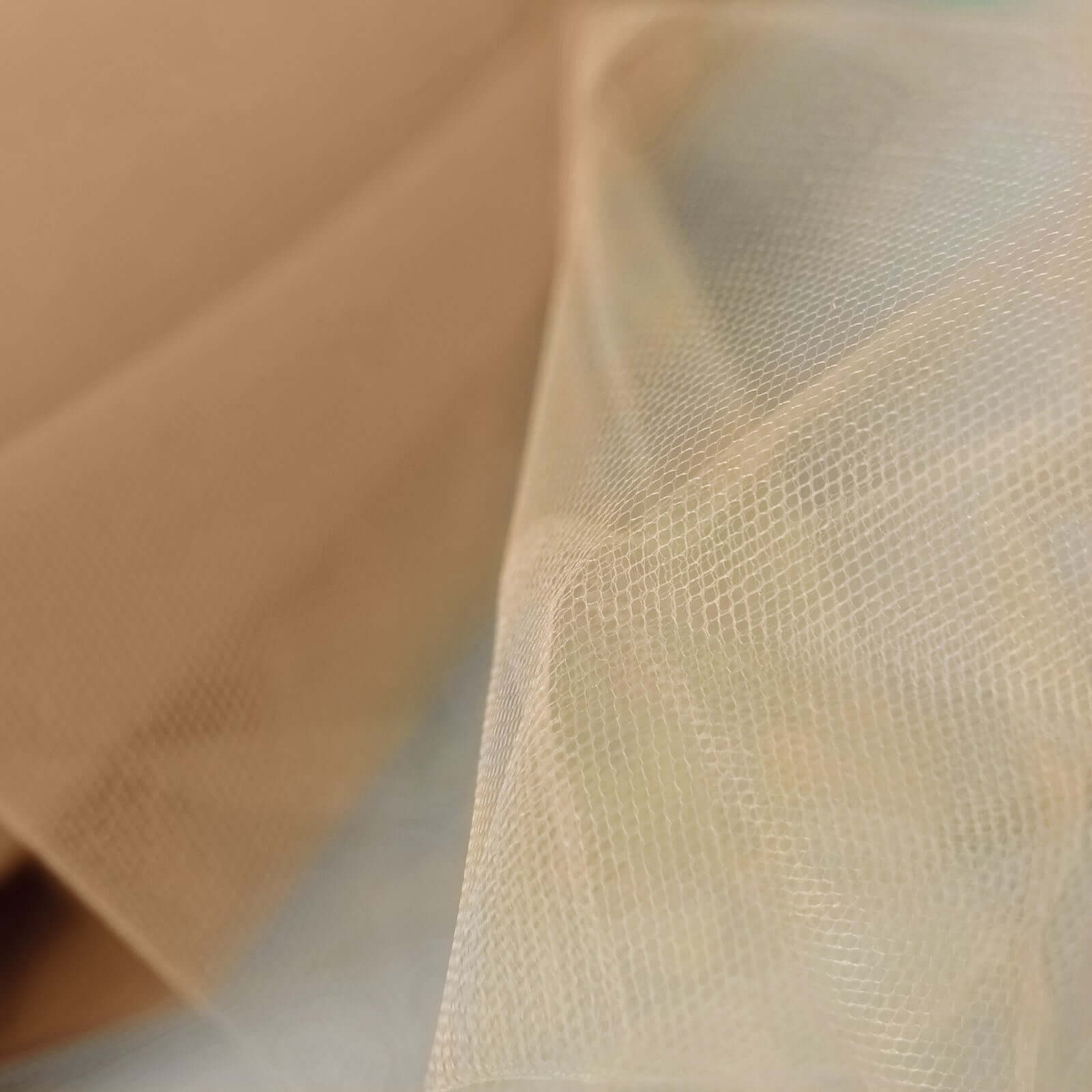 12"x100 Yards Natural Tulle Fabric Bolt, Sheer Fabric Spool Roll For Crafts