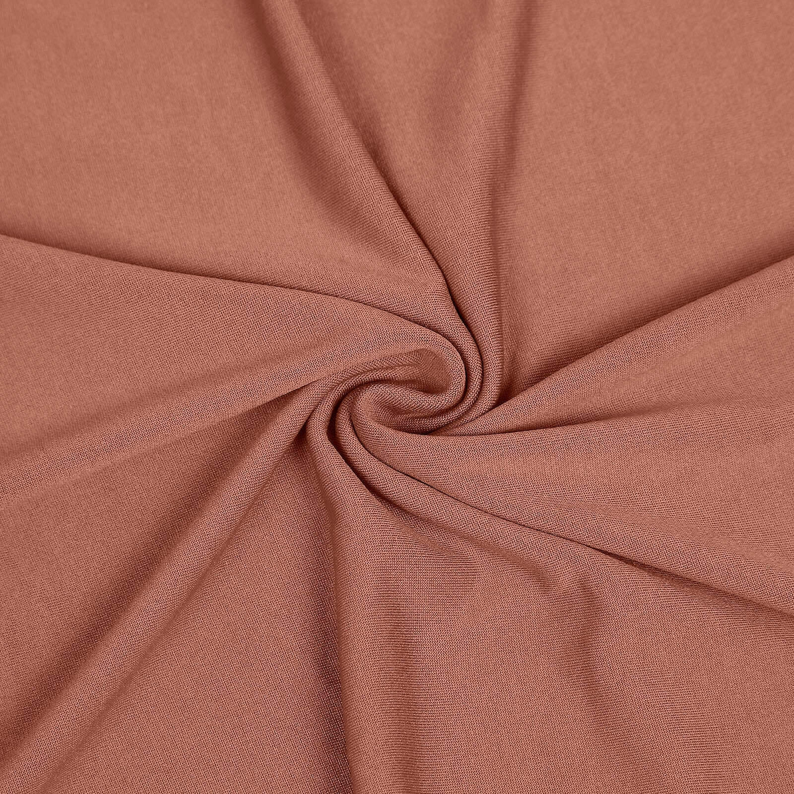 7ft Matte Terracotta (Rust) Spandex Fitted Chiara Backdrop Stand Cover For Round Top Wedding Arch