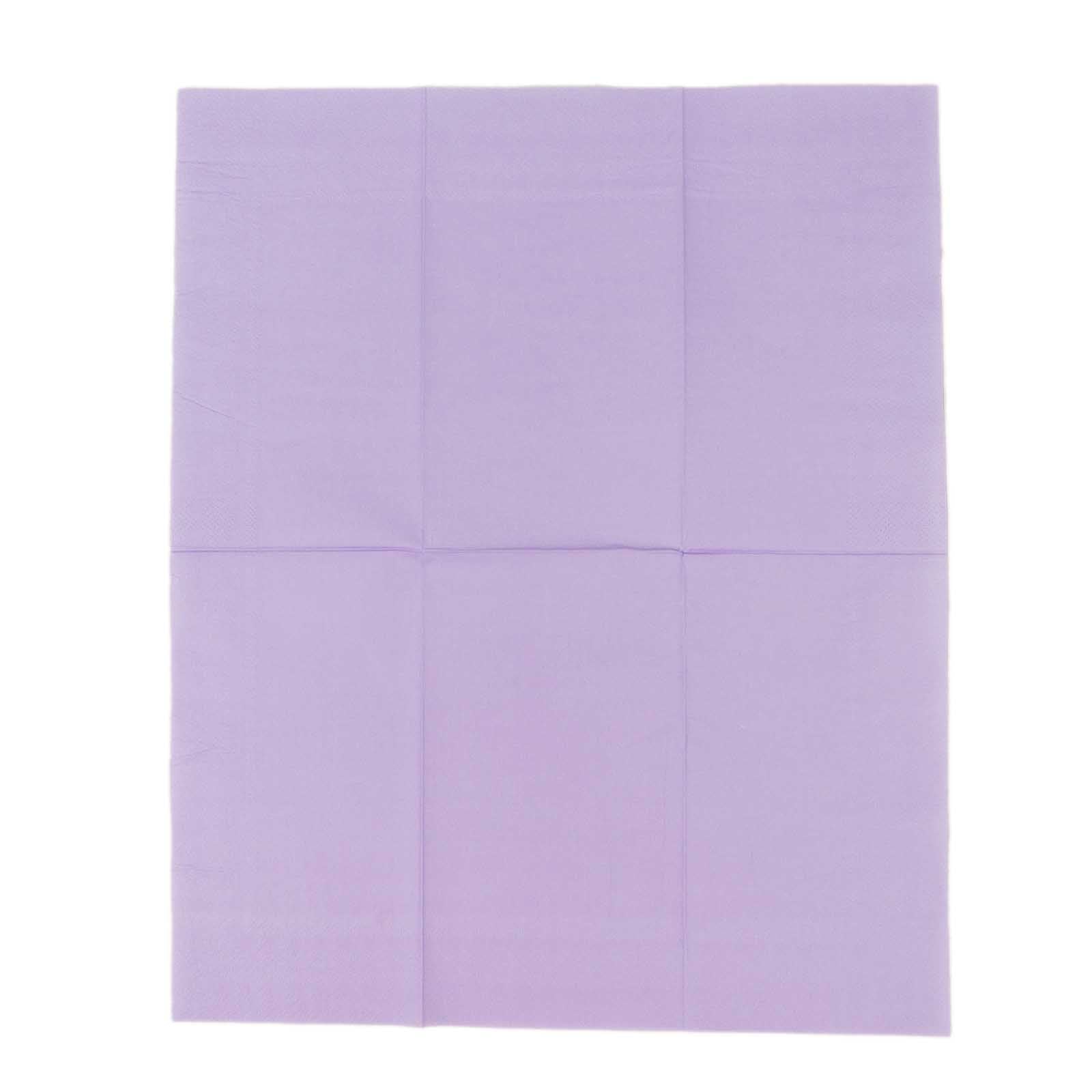 50-Pack Paper Napkins Lavender Lilac - Soft Disposable 2-Ply Dinner Napkins for Weddings