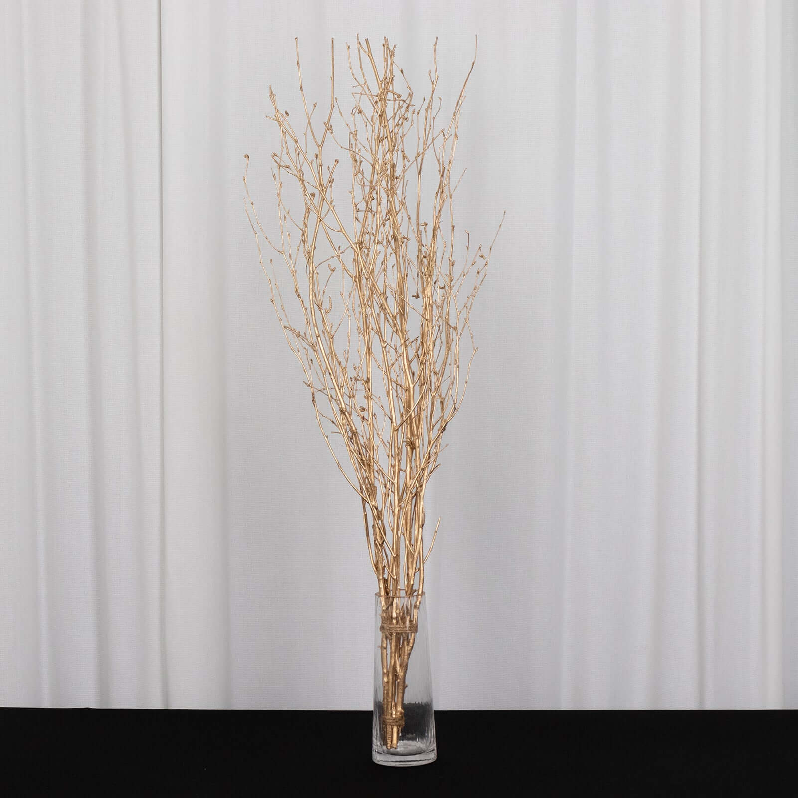 6-Pack Natural Birch Tree Branches 46" Metallic Gold - Versatile Extra Long Decorative Dried Willow Twigs Sticks for Vase Centerpiece Wedding Decor