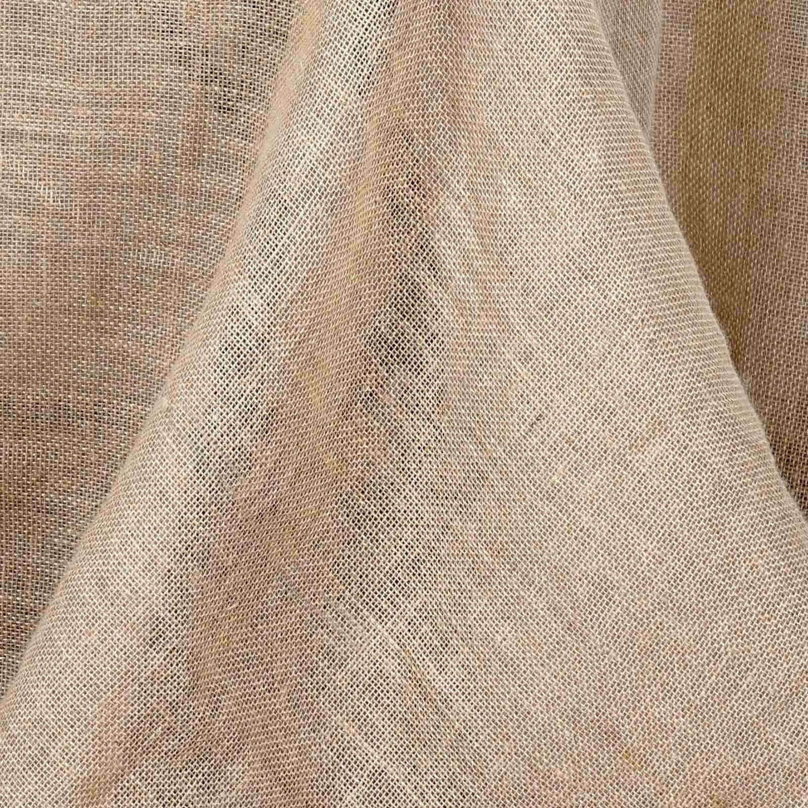 Burlap Jute 90"x156" Rectangle Tablecloth Natural - Rustic Boho Chic Seamless Table Linen