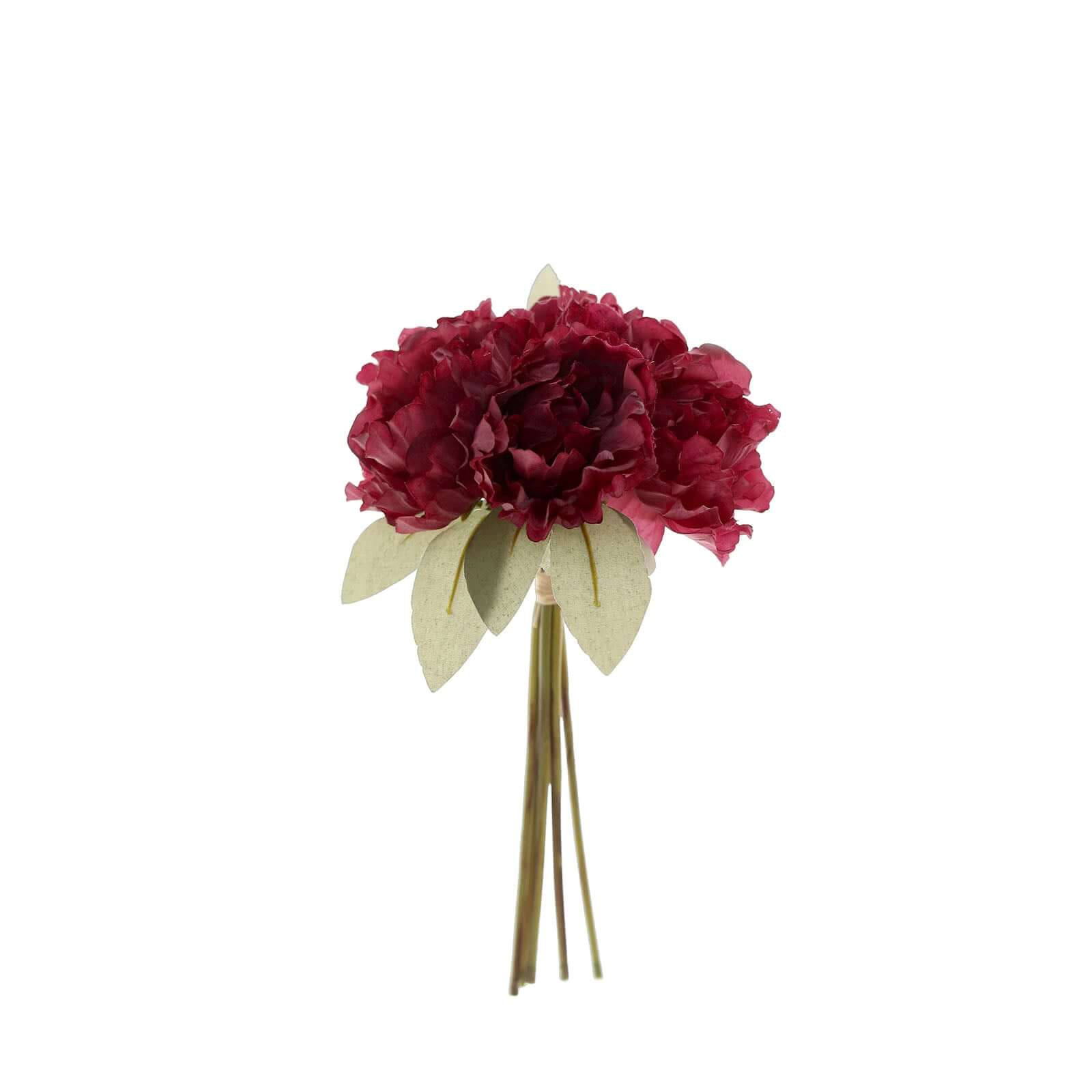 11" Mulberry Real Touch Artificial Silk Peonies Flower Bouquet