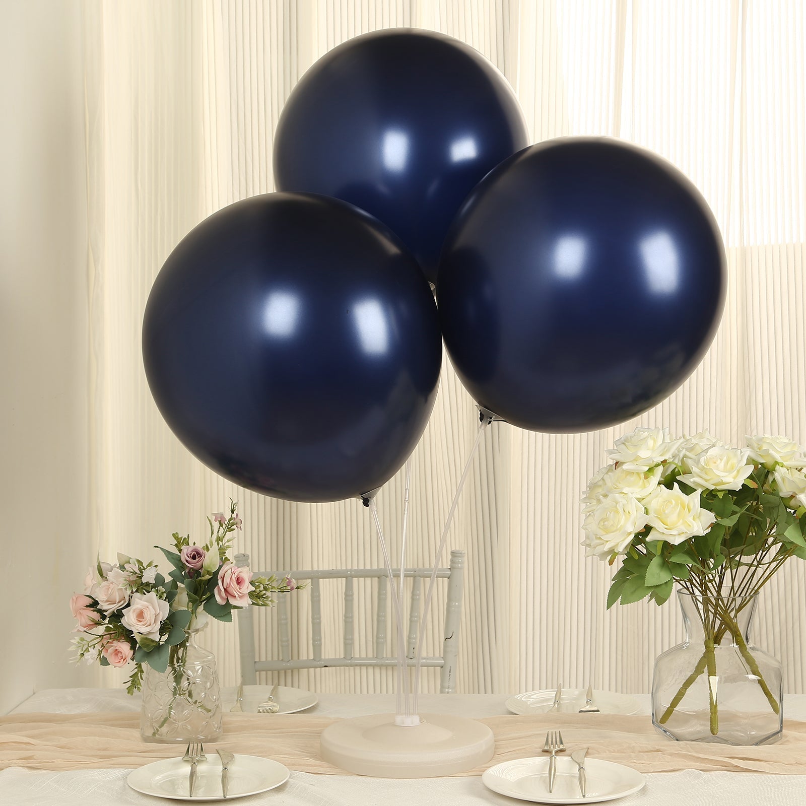10 Pack Navy Blue Biodegradable Balloons, 18" Thickened Extra Strong Eco-friendly Latex Helium Party Balloons