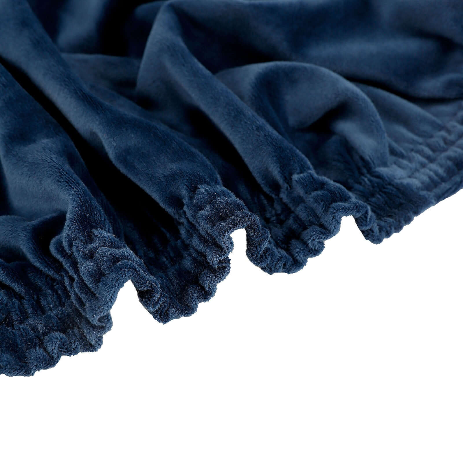 Velvet Chair Cushion Protector Stretch with Tie for Dining Chairs Navy Blue - Durable Cover for Formal Gatherings