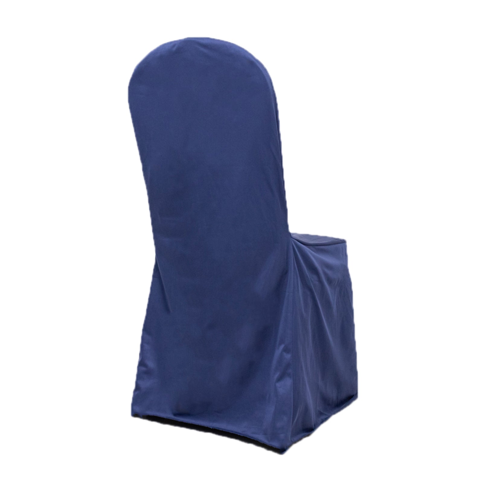 Scuba Stretch Chair Cover Navy Blue for Banquet Chairs Slim Fit Design - Wrinkle Free and Durable Slipcover