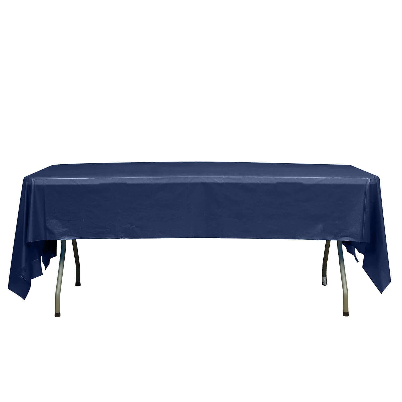 5-Pack Plastic Table Covers Navy Blue Rectangle - Reliable PVC Disposable Covers for Gatherings 54"x108"