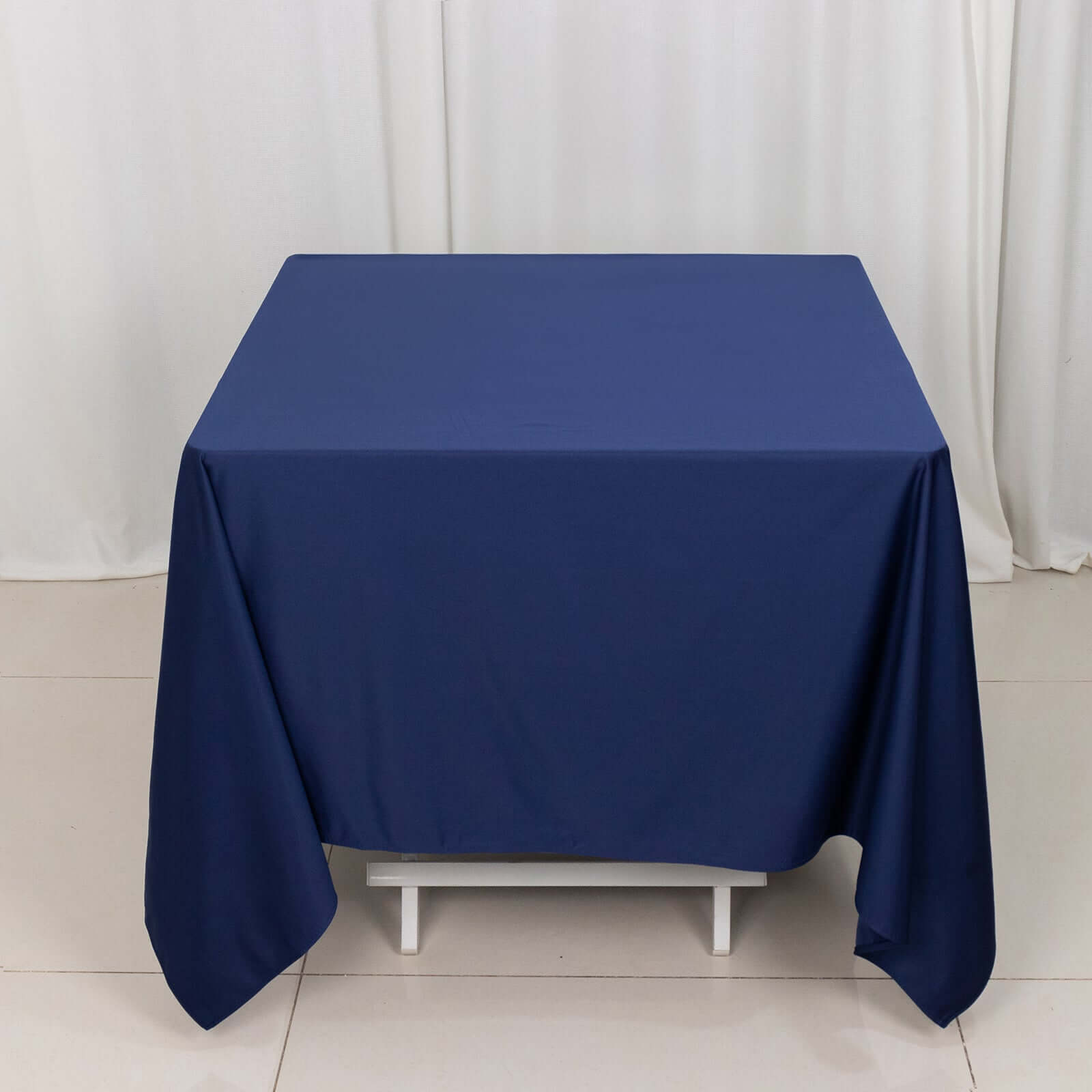 Scuba Square 70"x70" Tablecloth Navy Blue - Wrinkle Free & Stain Resistant Table Cover