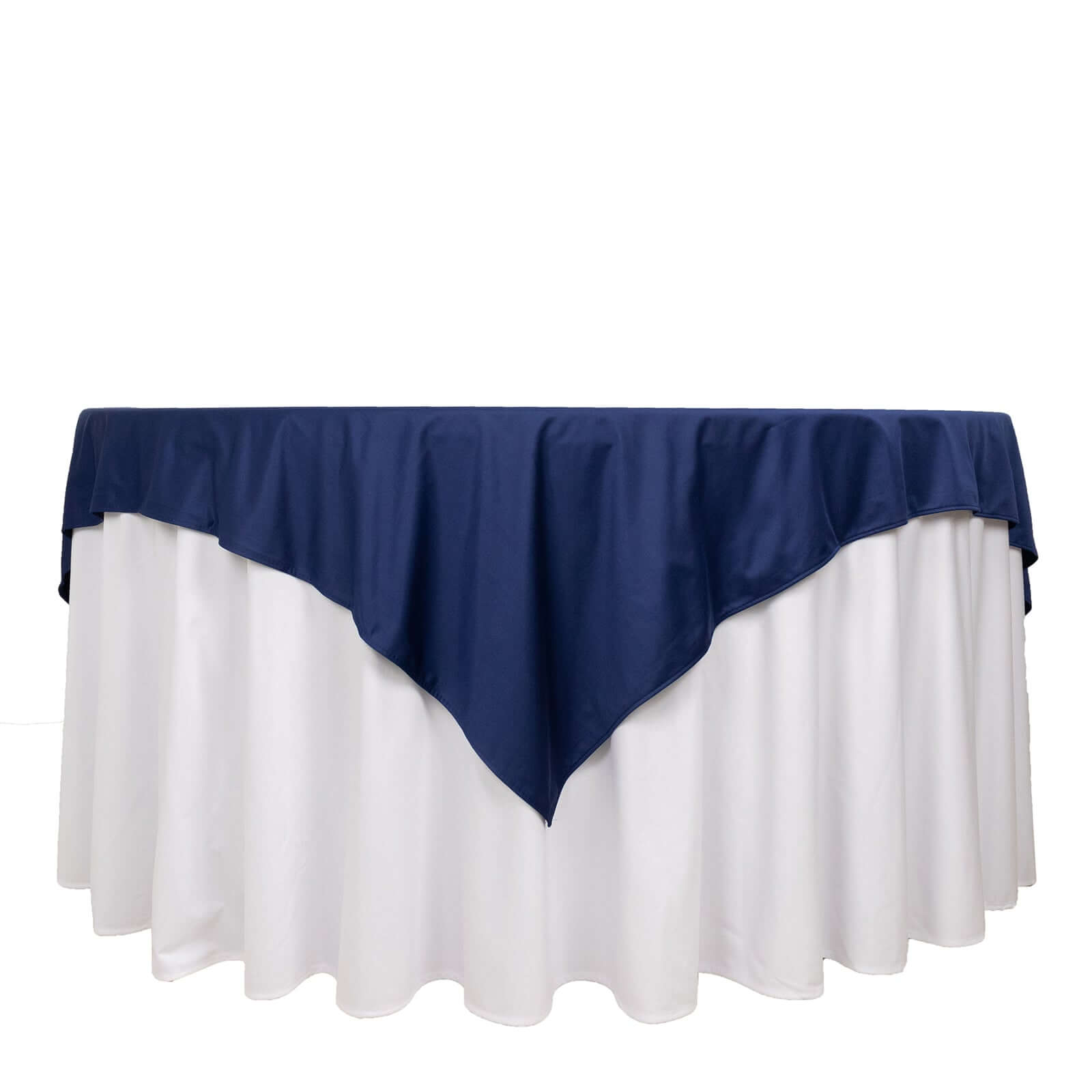 Scuba 70"x70" Table Overlay Square Tablecloth Navy Blue - Wrinkle Free & Stain Resistant Table Cover
