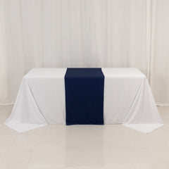 Wide Polyester 24"x72" Table Runner Navy Blue - Durable Trade Show Table Linen