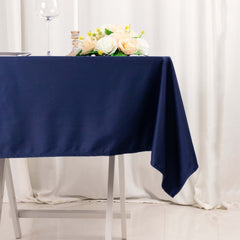 Scuba Square 54"x54" Tablecloth Navy Blue - Wrinkle Free & Stain Resistant Table Cover