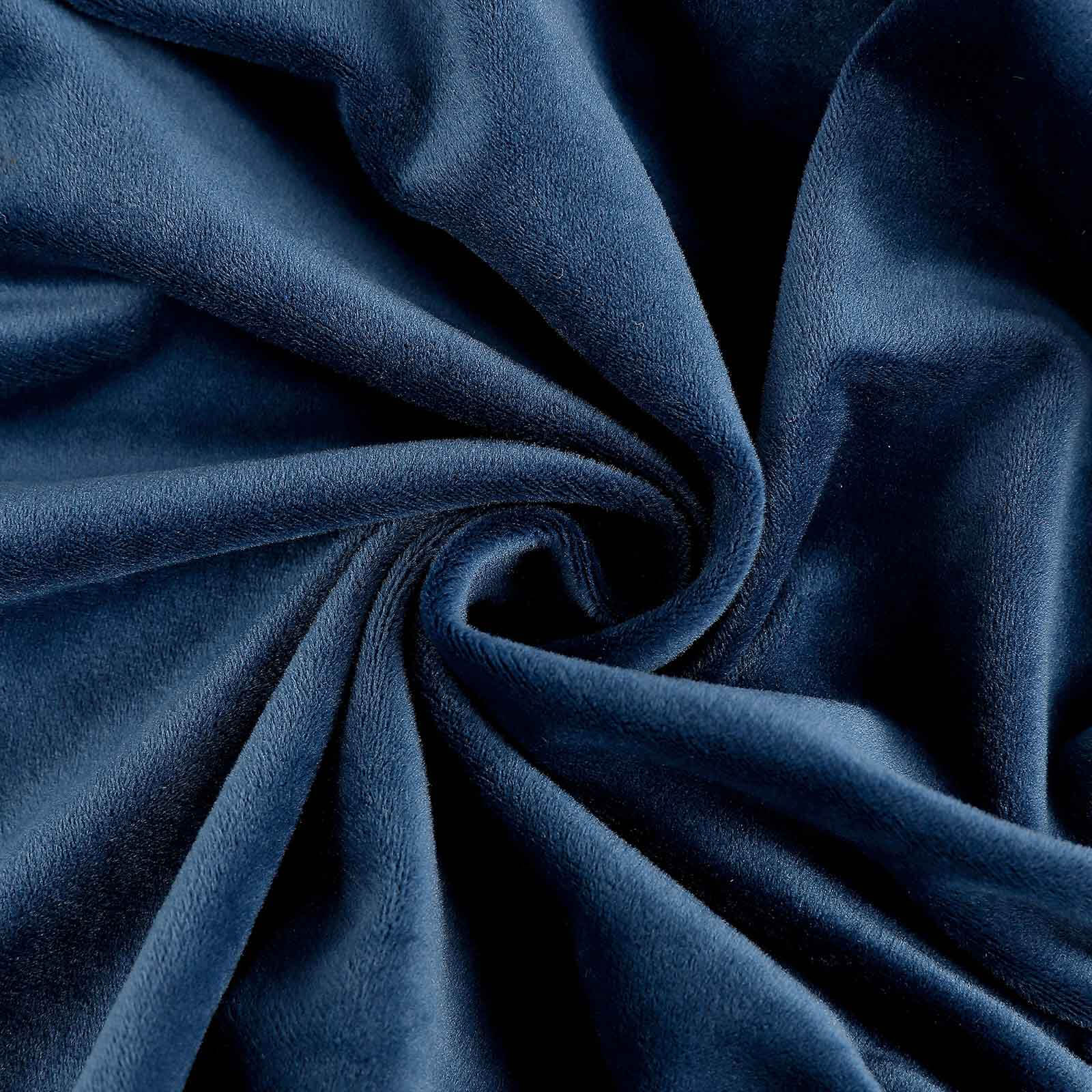 Velvet Chair Cushion Protector Stretch with Tie for Dining Chairs Navy Blue - Durable Cover for Formal Gatherings