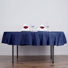 Polyester 70" Round Tablecloth Navy Blue - Durable & Wrinkle-Resistant Table Cover
