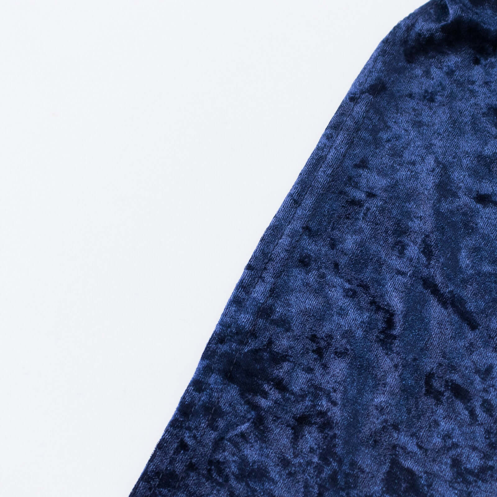 Crushed Velvet Fitted Rectangular 6ft Table Cover Navy Blue - Wrinkle-Free Stretchy Tablecloth