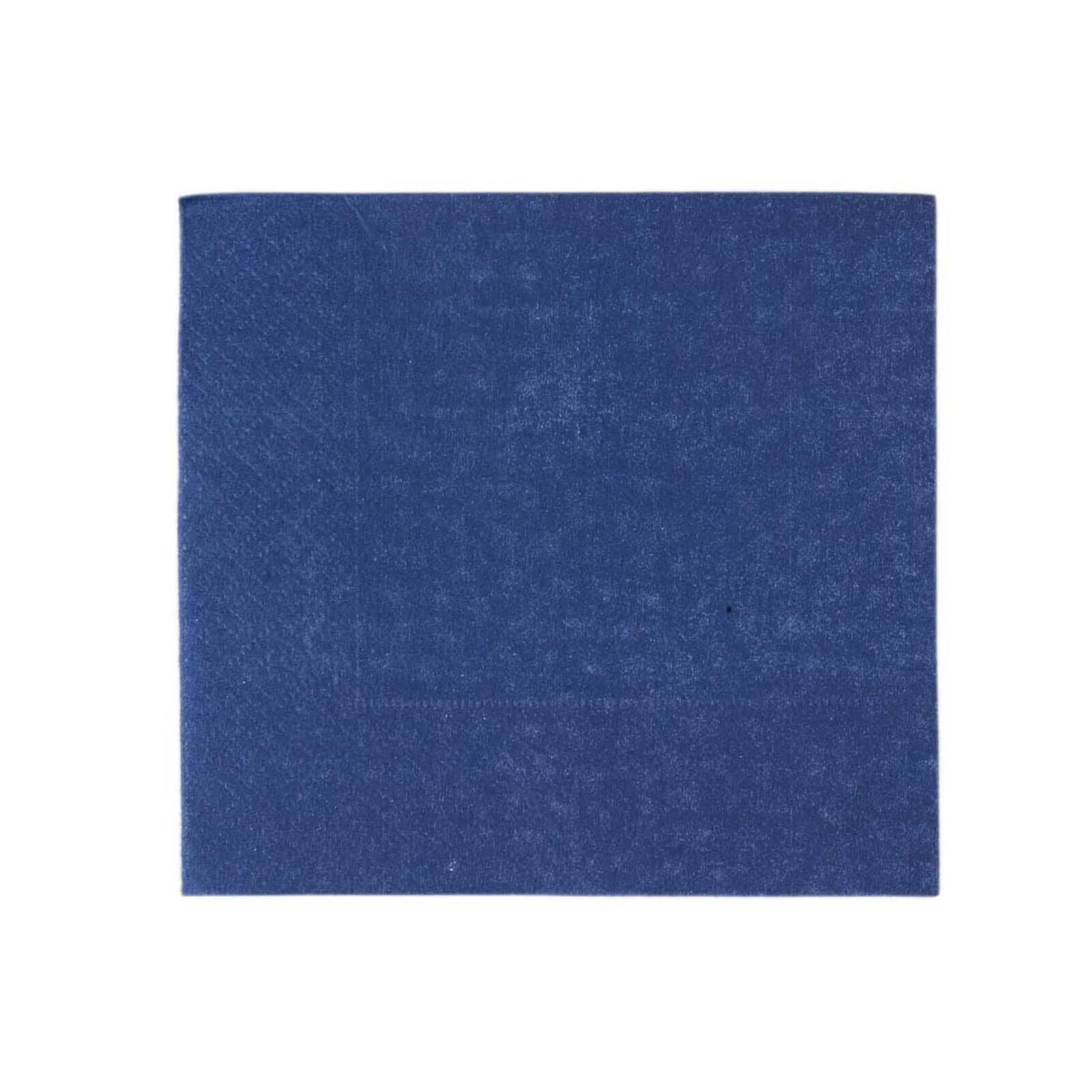 50-Pack Paper Beverage Napkins Navy Blue - 2 Ply Disposable Soft 18GSM Cocktail Napkins 5"x5"