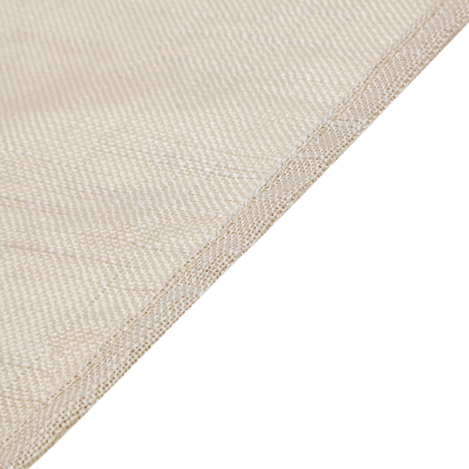 Faux Linen 60"x102" Rectangular Tablecloth Beige - Slubby Textured & Wrinkle Resistant Table Cover