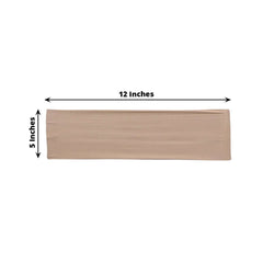 5 Pack Stretch Spandex Chair Sashes Nude - Fitted Finish Two Ply Heavy Duty Chair Bands 5"x12"