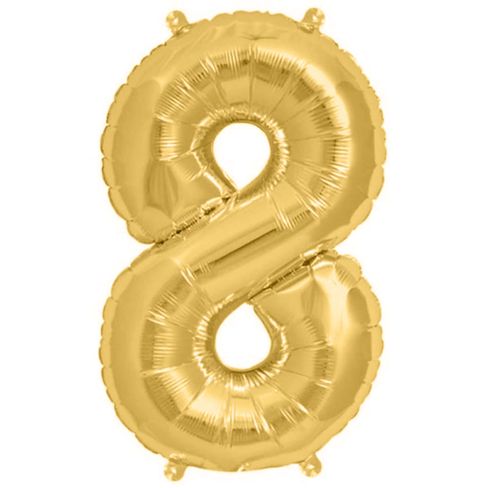 13" Matte Gold Letter and Number Balloons, Mylar Foil Balloons