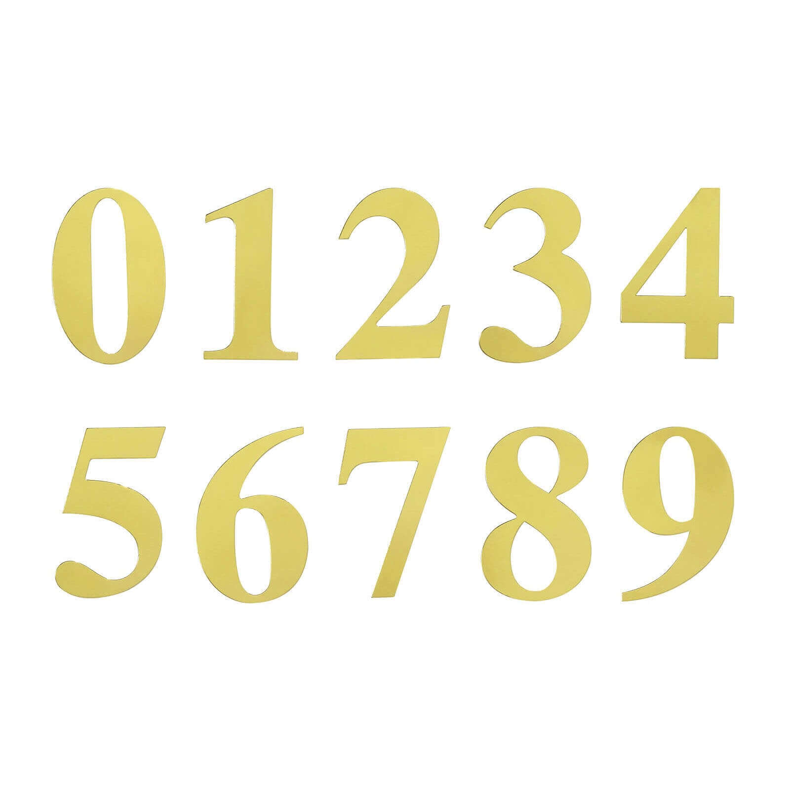 4-Pack Stickers Banner Custom 0-9 Number "8" Design Gold - Milestone Age and Date Stick-On Numbers 5"