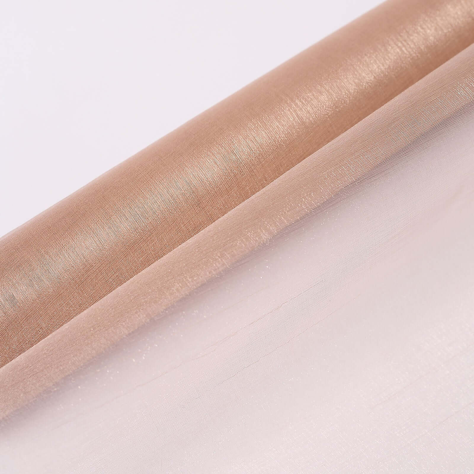12"x10yd Nude Sheer Chiffon Fabric Bolt, DIY Voile Drapery Fabric