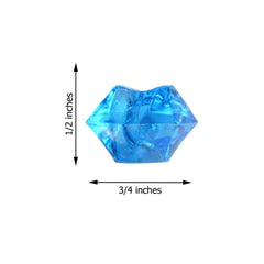 300 Pcs Acrylic Ice Bead Vase Fillers Large Ocean Blue - Stylish DIY Craft Crystals for Event Decor & Wedding Tables