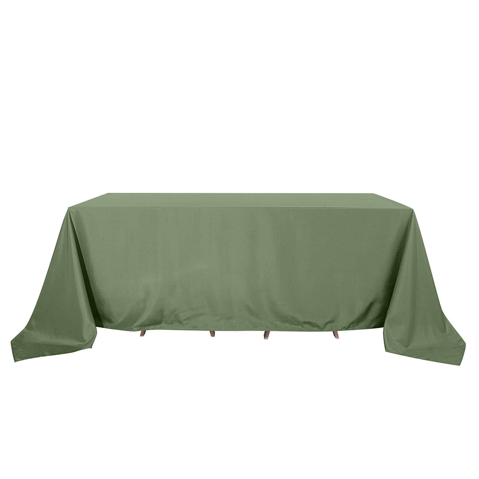Polyester 90"x132" Rectangle Tablecloth Olive Green - Seamless Wrinkle-Resistant Table Cover