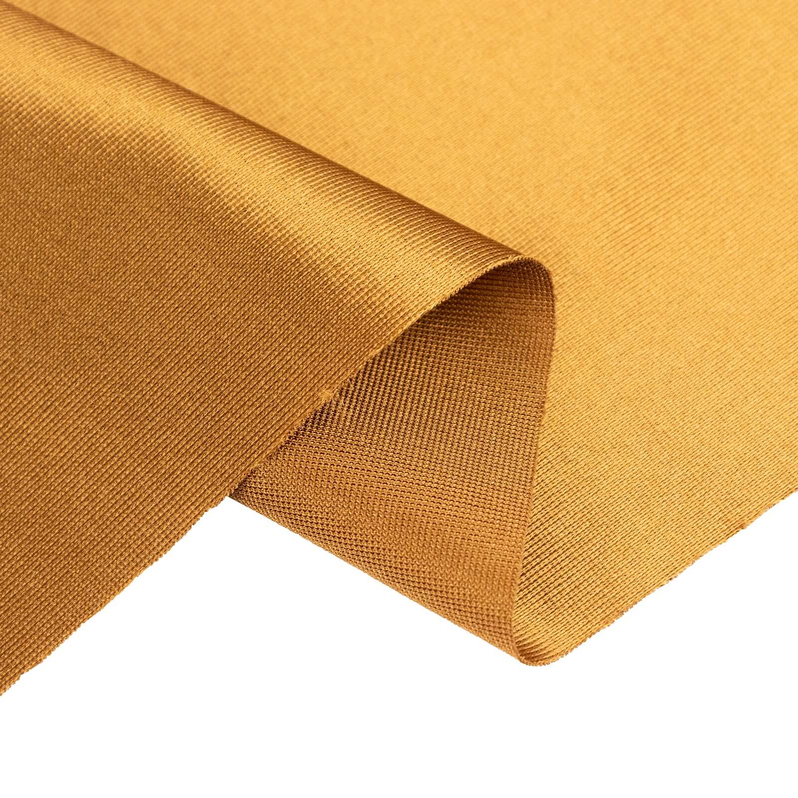 Shimmer Gold Scuba Polyester Fabric Roll, Wrinkle Free DIY Craft Fabric Bolt- 60"x10 Yards