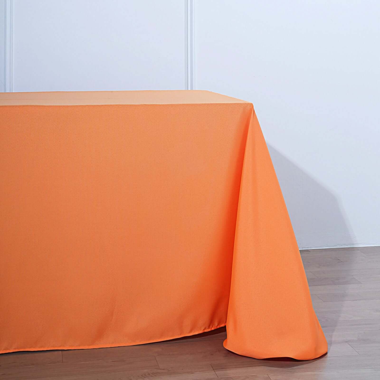 Polyester 90"x156" Rectangle Tablecloth Orange - Seamless Wrinkle-Resistant Table Cover