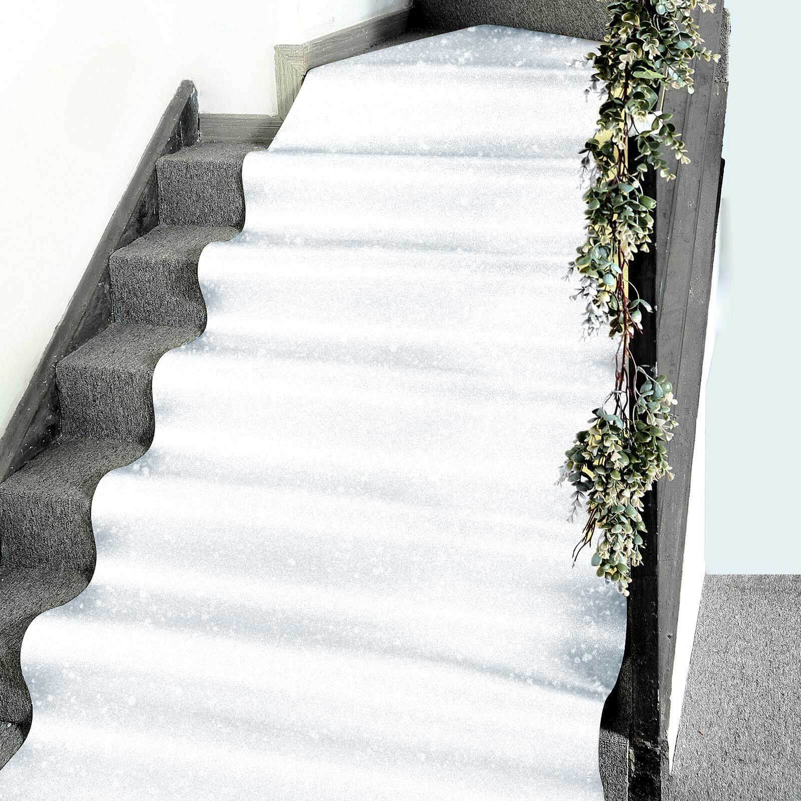 3ftx50ft White Sparkle Glitter Wedding Aisle Runner, Non-Woven Red Carpet Runner - Prom, Hollywood, Glam Parties