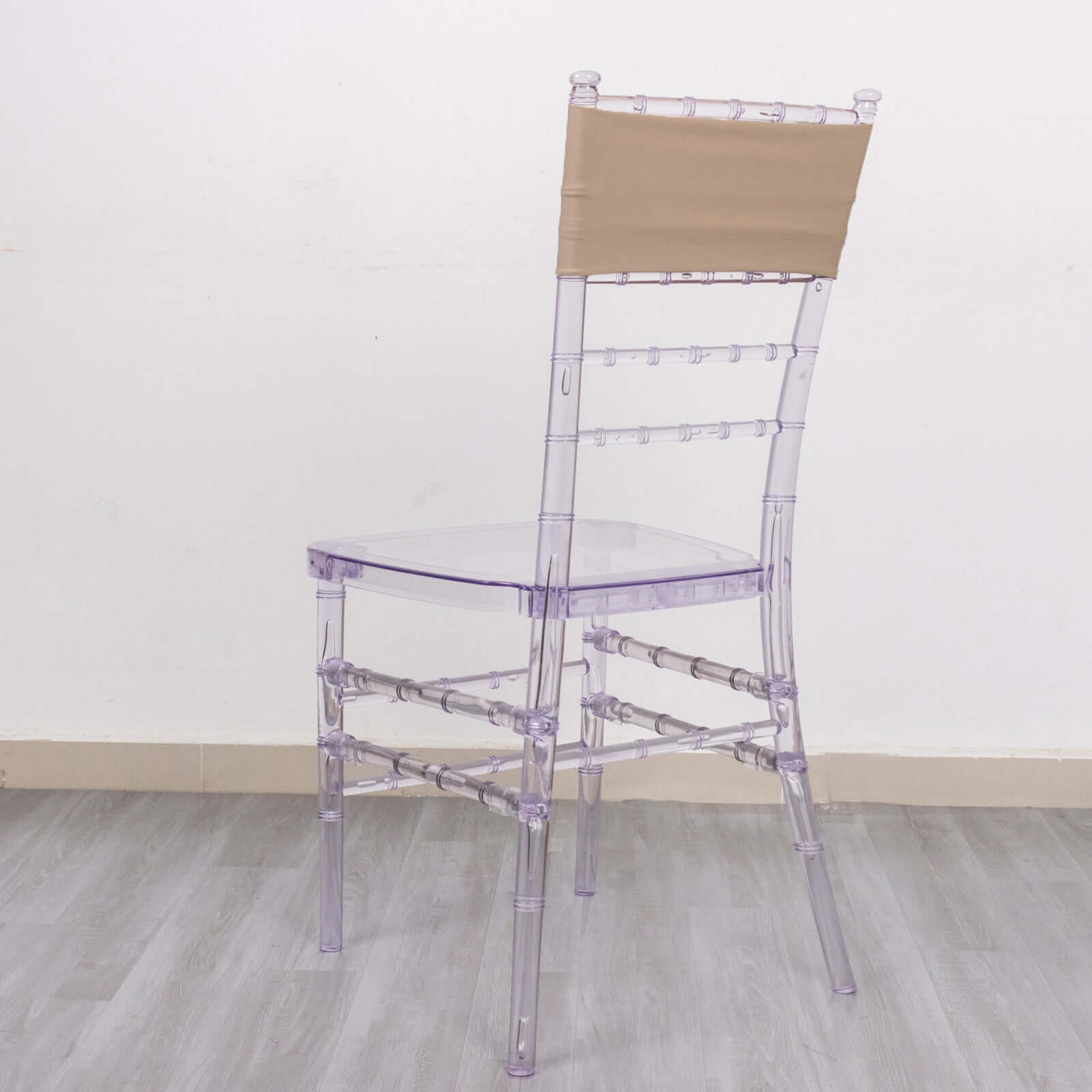 5 Pack Stretch Spandex Chair Sashes Nude - Fitted Finish Two Ply Heavy Duty Chair Bands 5"x12"