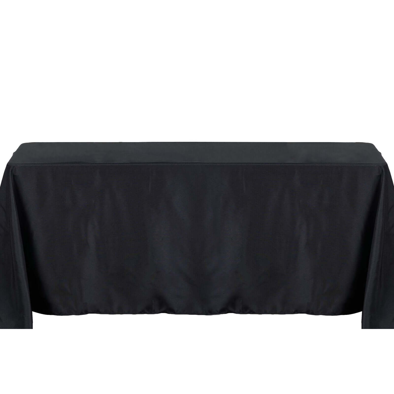 Polyester 54"x96" Rectangle Tablecloth Black - Wrinkle-Resistant & Easy-to-Care Table Cover