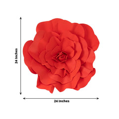 2 Pack 24" Large Red Real Touch Artificial Foam DIY Craft Roses