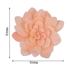 4 Pack 16" Blush Real-Like Soft Foam Craft Daisy Flower Heads